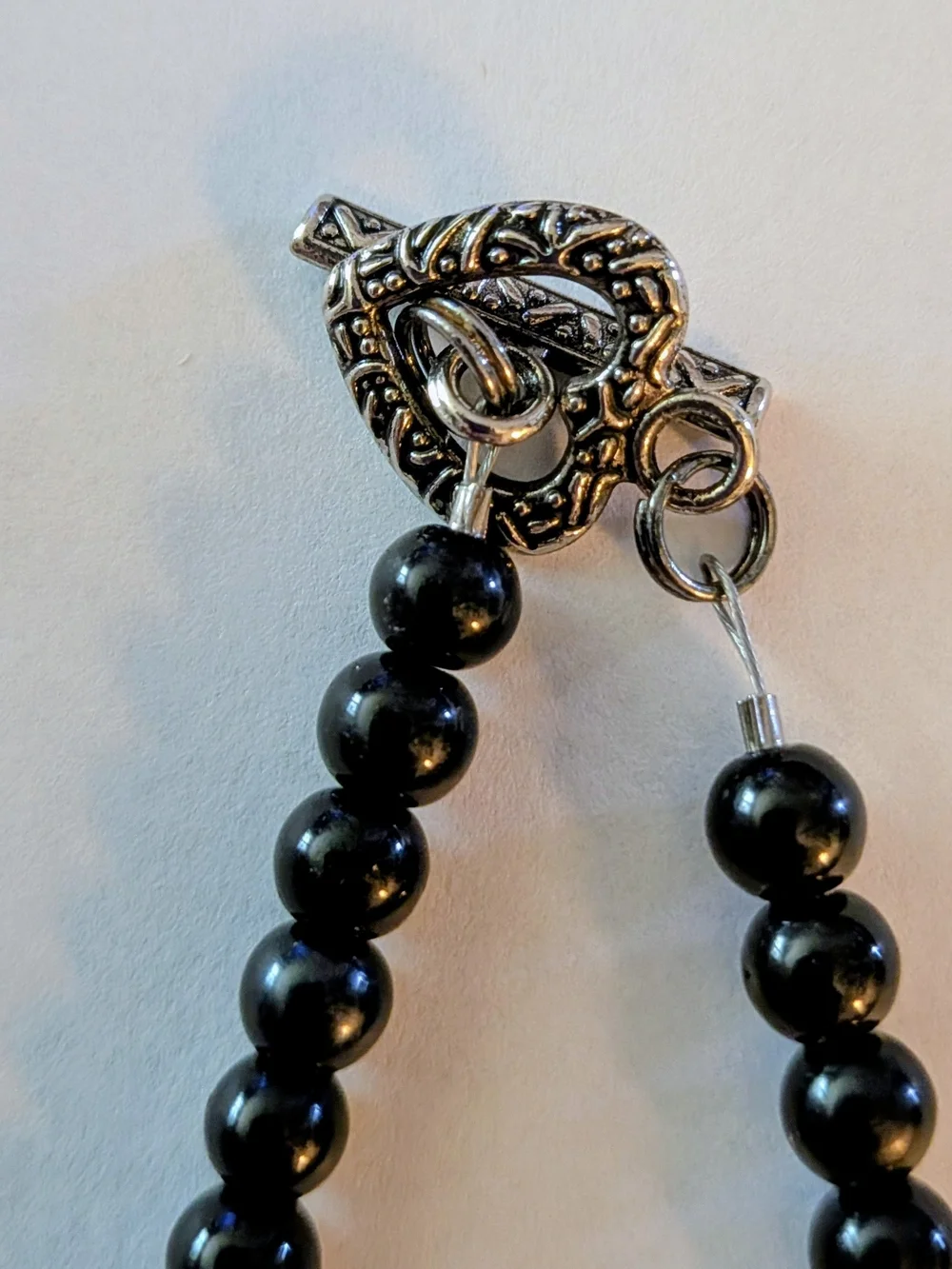 Handcrafted Black and Turquoise Beaded Necklace